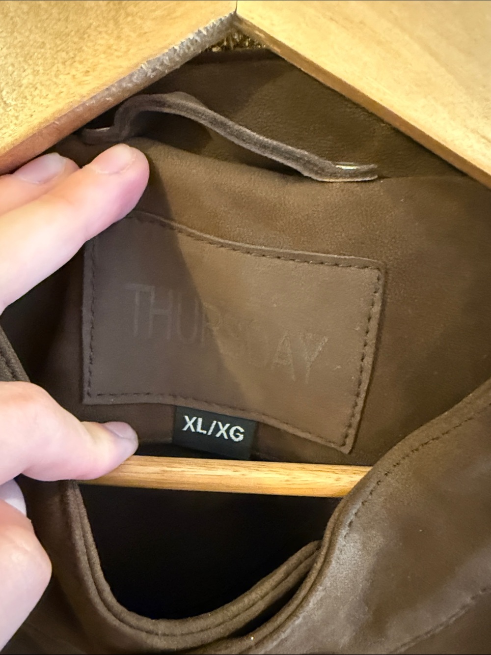 Men's Brown Suede Bomber Jacket NWOT - Picture 2 of 2